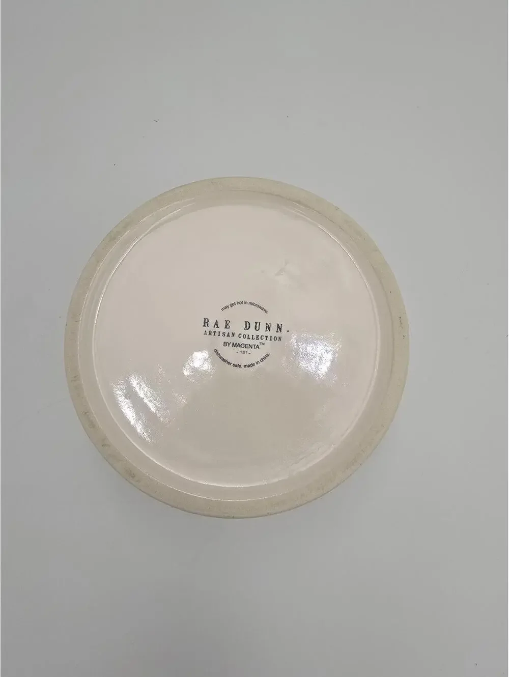 Rae Dunn Black and White Bone Appetit Ceramic Dog Bowl